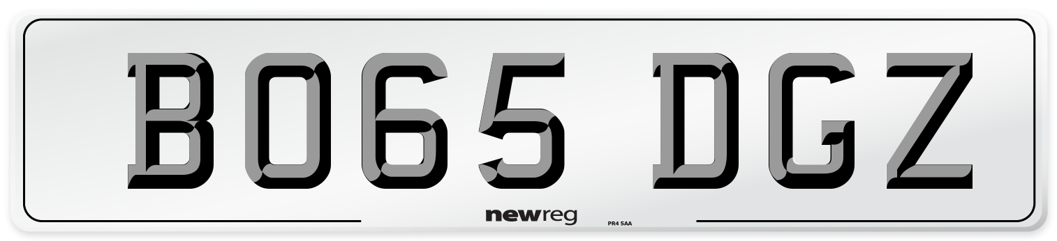 BO65 DGZ Number Plate from New Reg